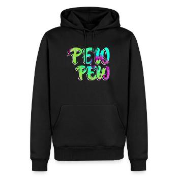 Pew Pew Paintballspieler Paintball - Männer Premium Bio Hoodie - Schwarz - Vorne - Nico (187cm)