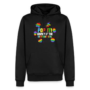 Pop It Grumpy of the Birthday Girl Fidget Kids - Men’s Premium Organic Hoodie - black - Front - Nico (187cm)