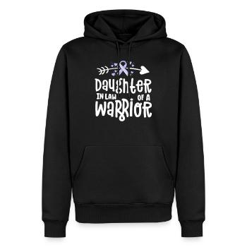 Belle-fille d’un guerrier - Sweat à capuche Premium bio Homme - noir - Devant - Nico (187cm)
