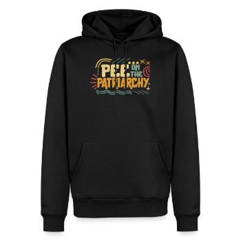 Feministisches Hemd, Pee On The Patriarchy Girl Power - Männer Premium Bio Hoodie - Schwarz - Vorne - Nico (187cm)