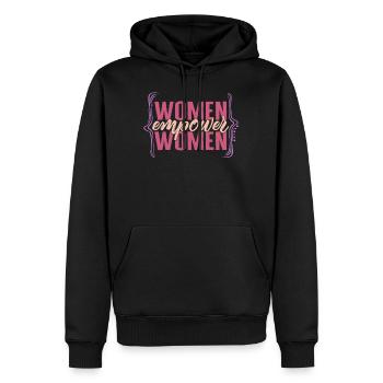 Chemise féministe, Women Empower Women Girl Power, - Sweat à capuche Premium bio Homme - noir - Devant - Nico (187cm)