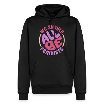 Chemise féministe, nous devrions être toutes féministes, fille - Sweat à capuche Premium bio Homme - noir - Devant - Nico (187cm)