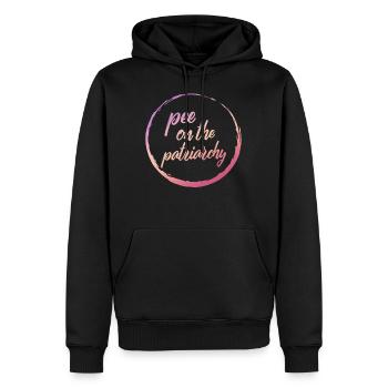 Feministisches Hemd, Pee On The Patriarchy Girl Power - Männer Premium Bio Hoodie - Schwarz - Vorne - Nico (187cm)