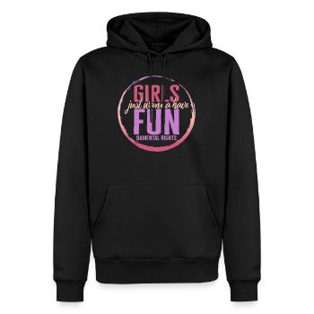 Chemise féministe, les filles veulent juste avoir - Sweat à capuche Premium bio Homme - noir - Devant - Nico (187cm)