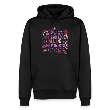 Chemise féministe, nous devrions être toutes féministes, fille - Sweat à capuche Premium bio Homme - noir - Devant - Nico (187cm)