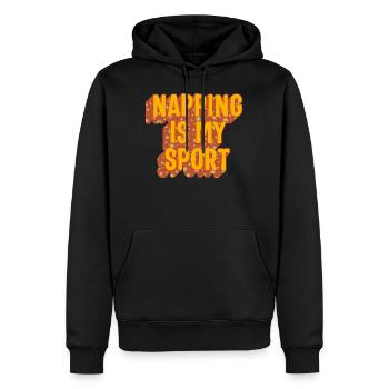 Napping Shirt, Napping Is My Sport Tee, Funny - Men’s Premium Organic Hoodie - black - Front - Nico (187cm)