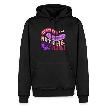 Chemise féministe, détruisez le patriarcat pas le - Sweat à capuche Premium bio Homme - noir - Devant - Nico (187cm)