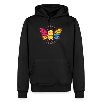 Pansexual Monarch Butterfly Insect Subtle Pan - Men’s Premium Organic Hoodie - black - Front - Nico (187cm)