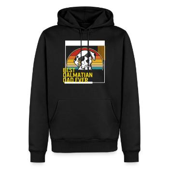 Bestes dalmatinisches Vater-T-Shirt aller Zeiten - Männer Premium Bio Hoodie - Schwarz - Vorne - Nico (187cm)