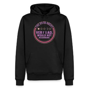 Feministisches Hemd, The Patriarchy Review Sehr schlecht - Männer Premium Bio Hoodie - Schwarz - Vorne - Nico (187cm)