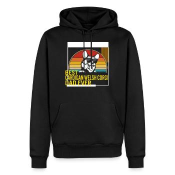 Meilleur cardigan Welsh Corgi Dad Ever T Shirt - Sweat à capuche Premium bio Homme - noir - Devant - Nico (187cm)