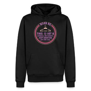 Chemise féministe, avertissement que ce n’est pas chirurgical - Sweat à capuche Premium bio Homme - noir - Devant - Nico (187cm)