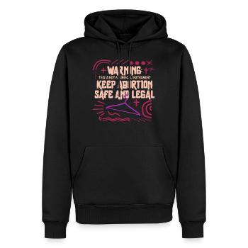 Chemise féministe, avertissement que ce n’est pas chirurgical - Sweat à capuche Premium bio Homme - noir - Devant - Nico (187cm)
