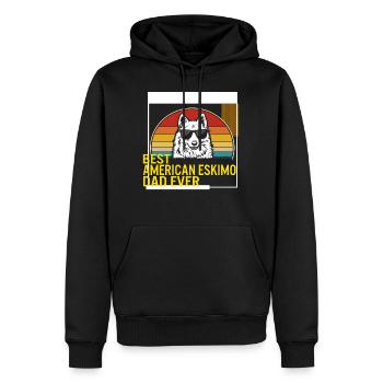 Meilleur t-shirt américain Eskimo Dad Ever - Sweat à capuche Premium bio Homme - noir - Devant - Nico (187cm)