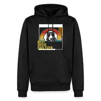 Bestes Doxie Dad Ever T-Shirt - Männer Premium Bio Hoodie - Schwarz - Vorne - Nico (187cm)