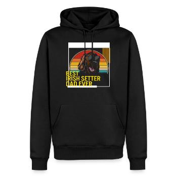 Bestes irisches Setter Dad Ever T-Shirt - Männer Premium Bio Hoodie - Schwarz - Vorne - Nico (187cm)
