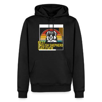 Bestes englisches Shepherd Dad Ever T-Shirt - Männer Premium Bio Hoodie - Schwarz - Vorne - Nico (187cm)