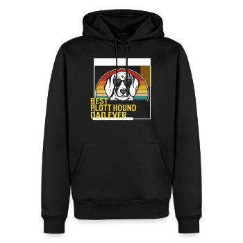 Meilleur plott Hound Dad Ever T Shirt - Sweat à capuche Premium bio Homme - noir - Devant - Nico (187cm)