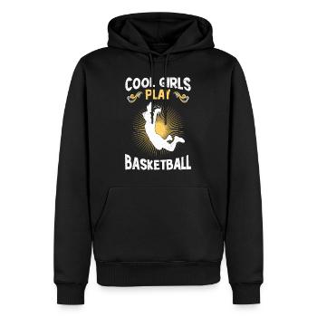 Basket-ball féminin - Sweat à capuche Premium bio Homme - noir - Devant - Nico (187cm)