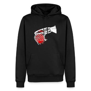 Basketball Korb Basketballer - Männer Premium Bio Hoodie - Schwarz - Vorne - Nico (187cm)