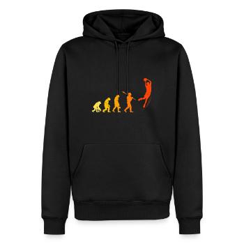 Basketballer Evolution Monkey Basketball - Men’s Premium Organic Hoodie - black - Front - Nico (187cm)