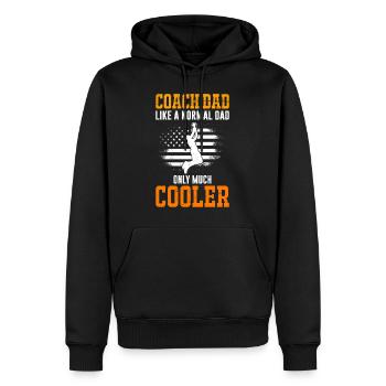 Entraîneur de basket-ball Papa Entraîneur de basket-ball - Sweat à capuche Premium bio Homme - noir - Devant - Nico (187cm)