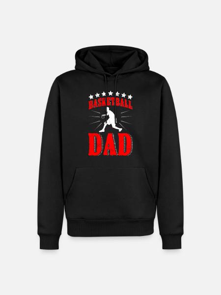 Basketteur Papa - Sweat à capuche Premium bio Homme - noir