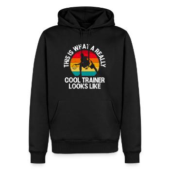 So sieht ein Basketball Trainer aus Basketballer - Männer Premium Bio Hoodie - Schwarz - Vorne - Nico (187cm)