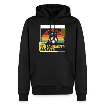 Bestes Schnauzer Dad Ever T-Shirt - Männer Premium Bio Hoodie - Schwarz - Vorne - Nico (187cm)