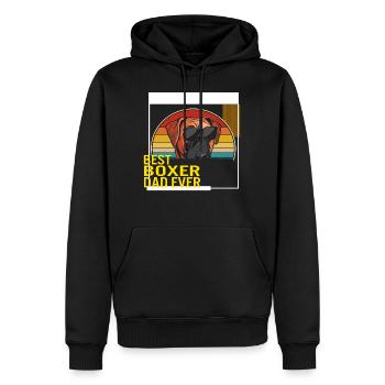 Best Boxer Dad Ever T Shirt - Men’s Premium Organic Hoodie - black - Front - Nico (187cm)