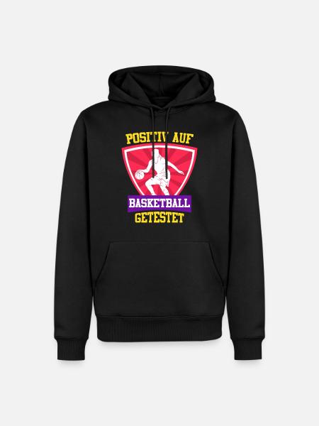 Testé positif au basketball féminin - Sweat à capuche Premium bio Homme - noir
