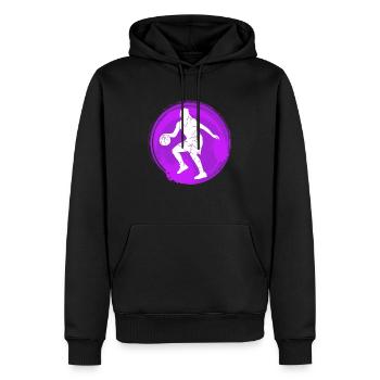 Basket-ball féminin - Sweat à capuche Premium bio Homme - noir - Devant - Nico (187cm)