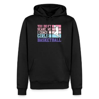 Entraîneur de basket-ball féminin - Sweat à capuche Premium bio Homme - noir - Devant - Nico (187cm)