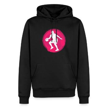Basket-ball féminin - Sweat à capuche Premium bio Homme - noir - Devant - Nico (187cm)