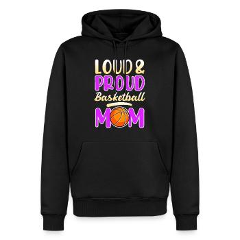 Proud Basketball Mom Basketball Mutter - Männer Premium Bio Hoodie - Schwarz - Vorne - Nico (187cm)