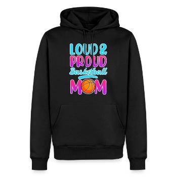 Proud Basketball Mom Basketball Mutter - Männer Premium Bio Hoodie - Schwarz - Vorne - Nico (187cm)