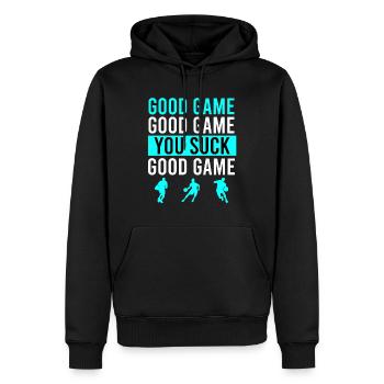 Good Basketball Game Basketball Witz - Männer Premium Bio Hoodie - Schwarz - Vorne - Nico (187cm)