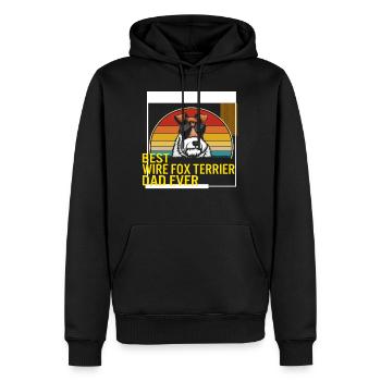 Meilleur T-shirt Wire Fox Terrier Dad Ever - Sweat à capuche Premium bio Homme - noir - Devant - Nico (187cm)