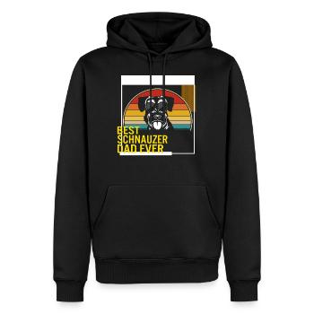 Bestes Schnauzer Dad Ever T-Shirt - Männer Premium Bio Hoodie - Schwarz - Vorne - Nico (187cm)