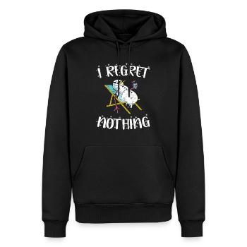 Ich bereue nichts Santa Claus Snowman Holidays - Männer Premium Bio Hoodie - Schwarz - Vorne - Nico (187cm)