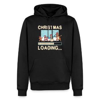 Weihnachten Loading Weihnachtsmann Rentier Urlaub - Männer Premium Bio Hoodie - Schwarz - Vorne - Nico (187cm)