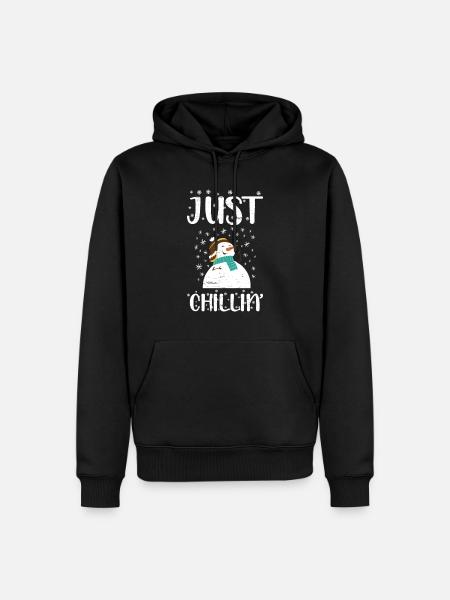 Santa Claus Snowman Holidays - Men’s Premium Organic Hoodie - black