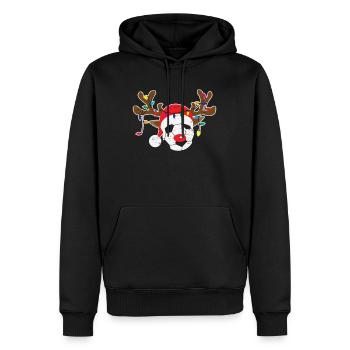 Rennes Soccer Ball Sport Père Noël Rennes - Sweat à capuche Premium bio Homme - noir - Devant - Nico (187cm)