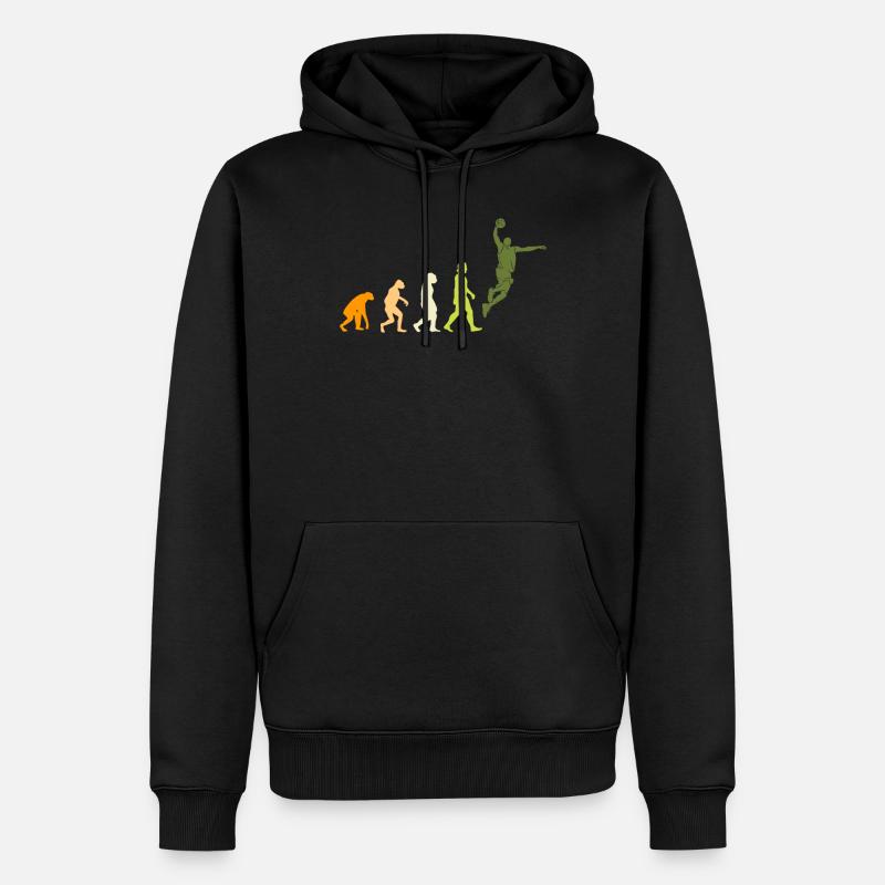 Joueur de basket-ball Basketball Evolution - Sweat à capuche Premium bio Homme - noir