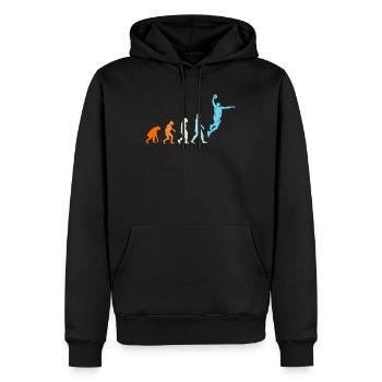 Basketball Evolution Basketballer - Männer Premium Bio Hoodie - Schwarz - Vorne - Nico (187cm)