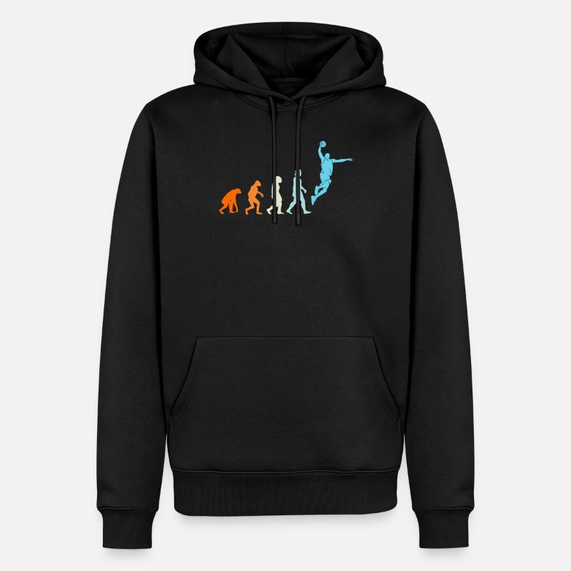 Joueur de basket-ball Basketball Evolution - Sweat à capuche Premium bio Homme - noir