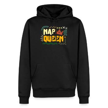 Napping Shirt, Nap Queen Tee, Funny Napping Lover - Men’s Premium Organic Hoodie - black - Front - Nico (187cm)