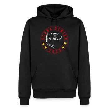T-shirt Scuba Senior 2023 - Sweat à capuche Premium bio Homme - noir - Devant - Nico (187cm)