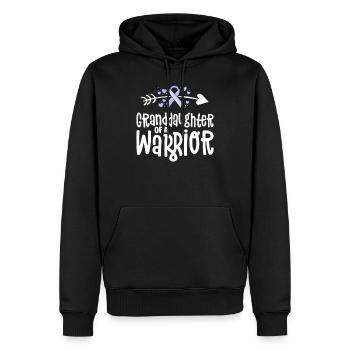 Petite-fille d’un guerrier - Sweat à capuche Premium bio Homme - noir - Devant - Nico (187cm)