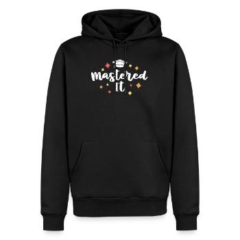 Mastered It Cérémonie de remise des diplômes de maîtrise - Sweat à capuche Premium bio Homme - noir - Devant - Nico (187cm)